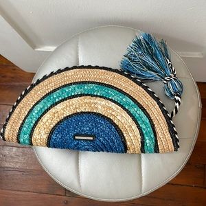 Straw clutch bag
